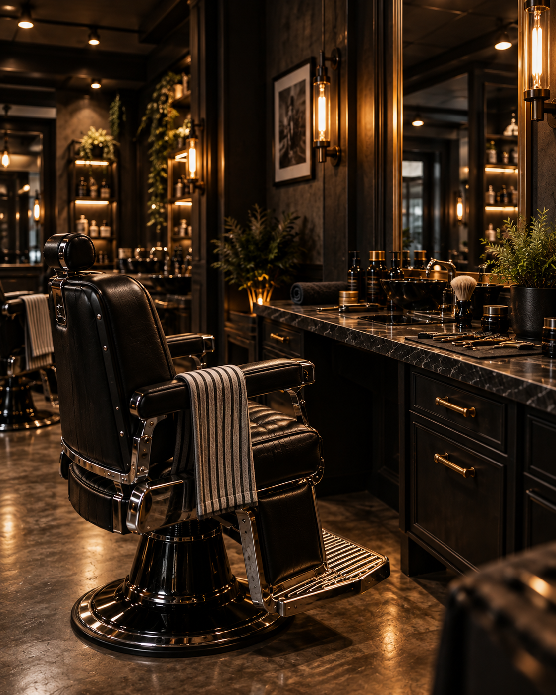 Interior da Barbearia Imperial
