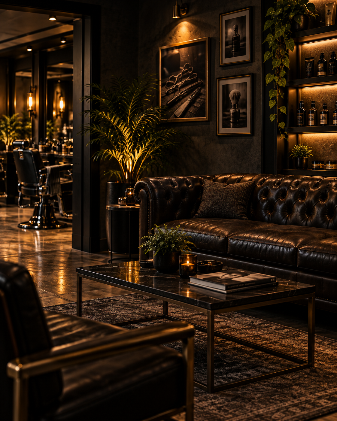 Ambiente da Barbearia Imperial